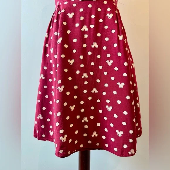 Disney x Lauren Conrad Minnie Rocks the Dots Polka Dot Dress Red/Cream Size 6 - Picture 6 of 13